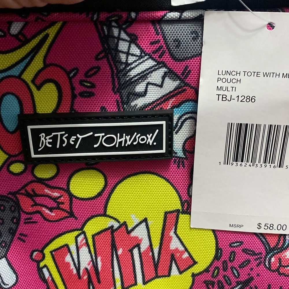 🆕Betsey Johnson Lunch tote with Mesh Pouch, “Ice Cream Treats” - Picture 6 of 7
